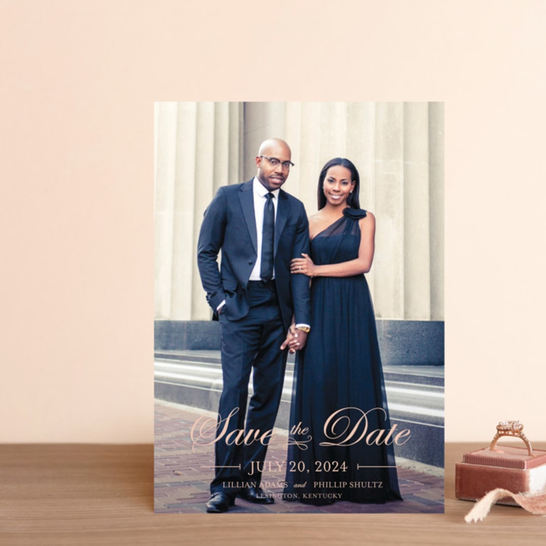 "At Last" - Save the Dates in Petal by lena barakat - Front
