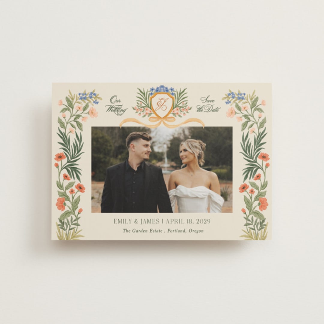 "Garden Heirloom" - Save the Dates in Garden by Elly - Front