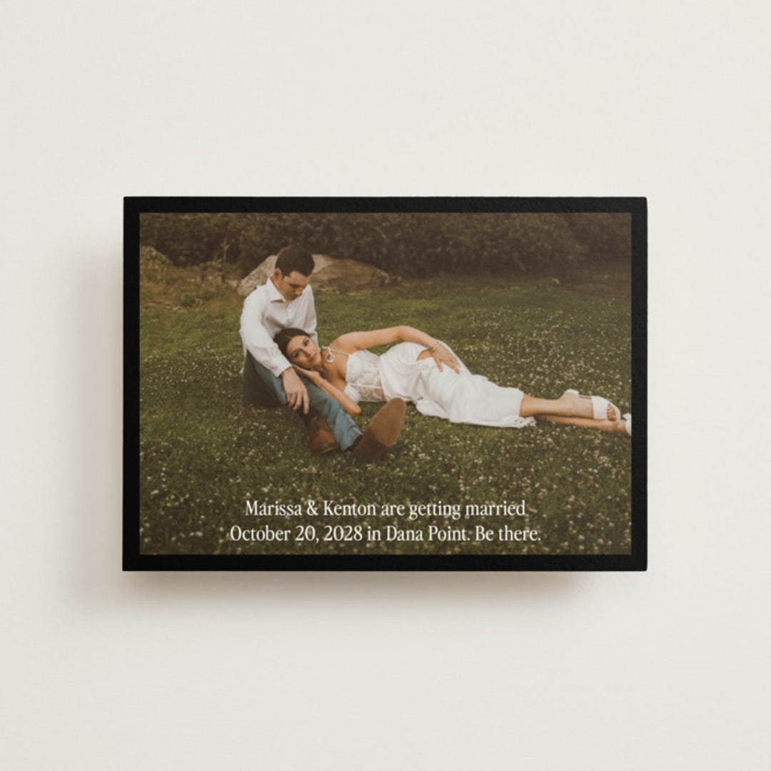 "Black Border" - Save the Dates in Coal by Becky Nimoy - Front