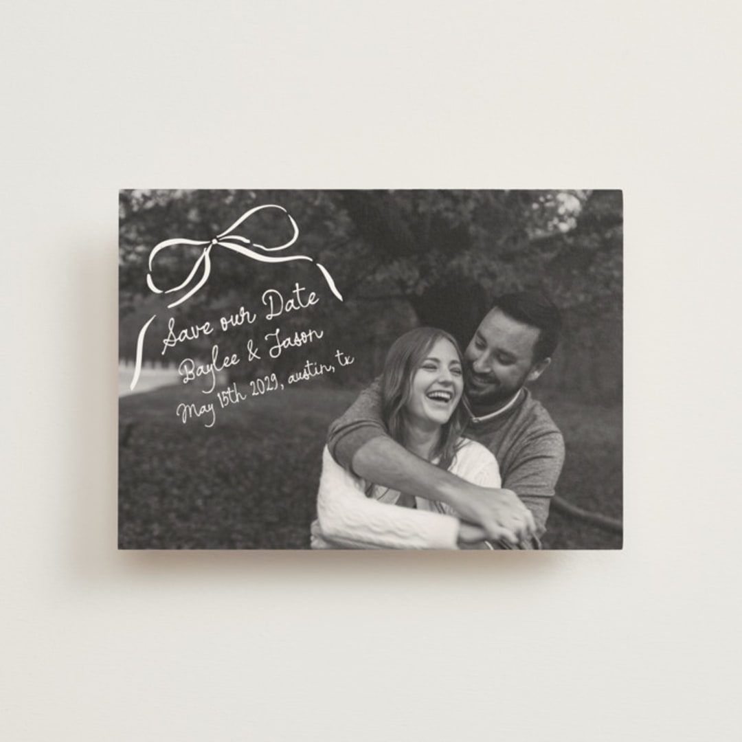 "Inkwoven" - Save the Dates in Pearl by Jelena Vuletic - Front