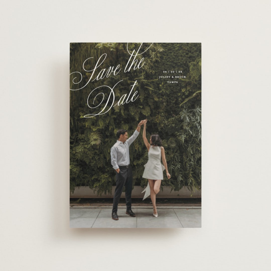 "Enamored" - Save the Dates in Pearl by Pixel and Hank - Front