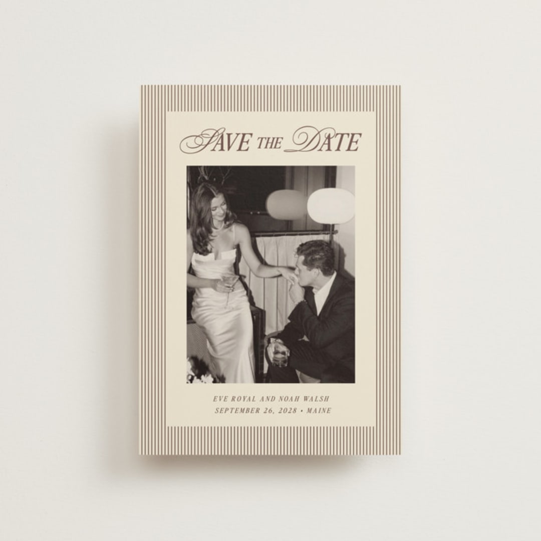 "Sienna" - Save the Dates in Maroon by Pati Cascino - Front