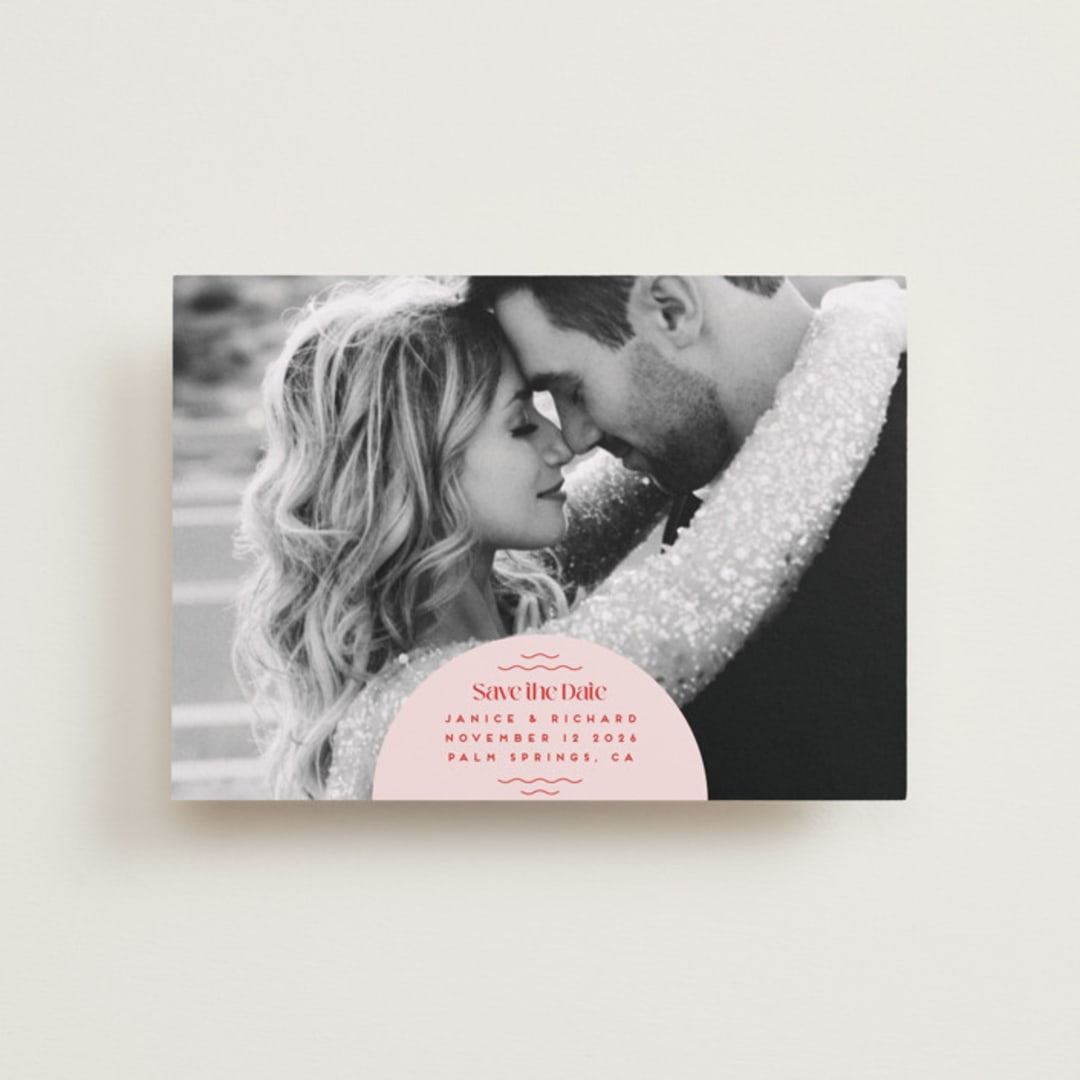 "News!" - Save the Dates in Strawberry by Claudia Orengo - Front