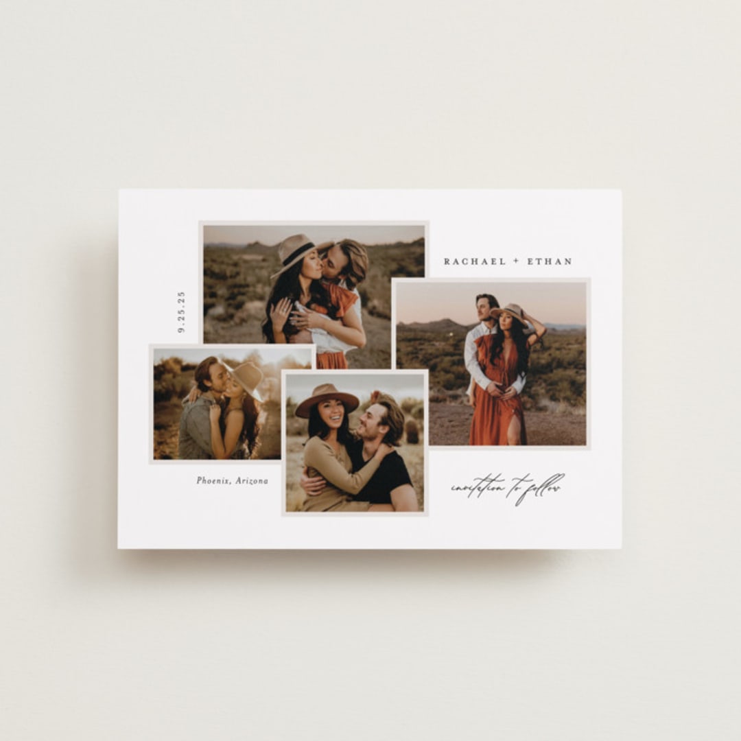 "Frames" - Save the Dates in Onyx by Genna Blackburn - Front