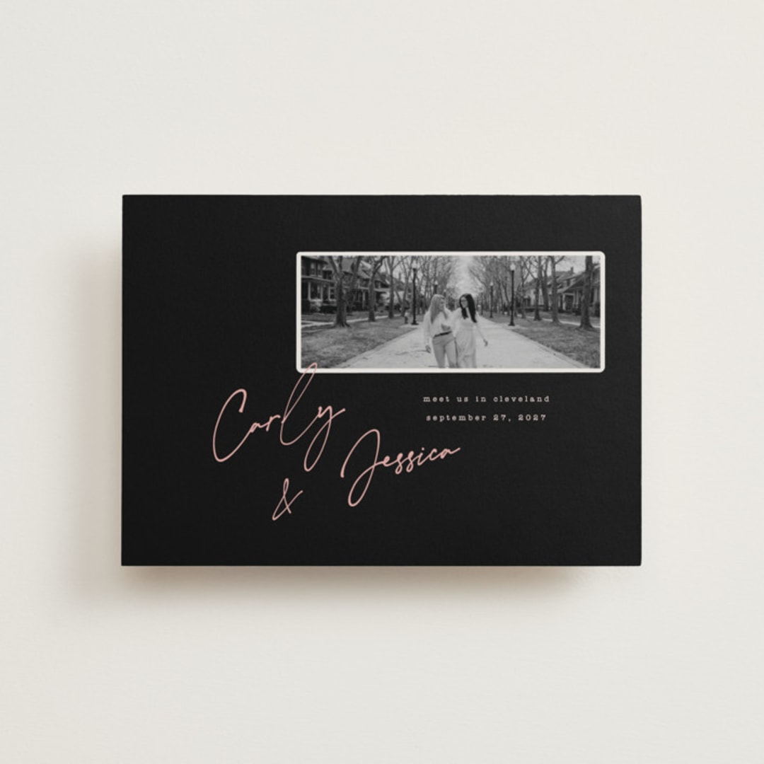 "Album Cover" - Save the Dates in Noir by Merian - Front