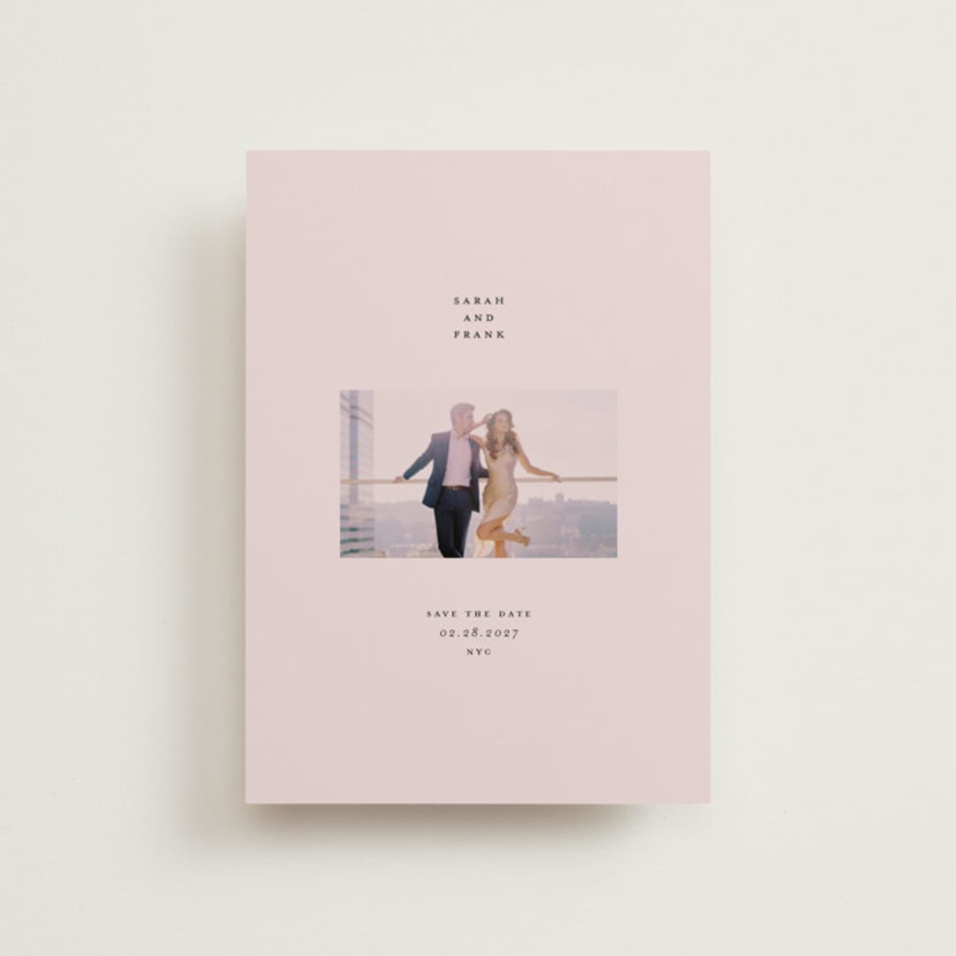 "Luxe" - Save the Dates in Petal by Laura Hamm - Front