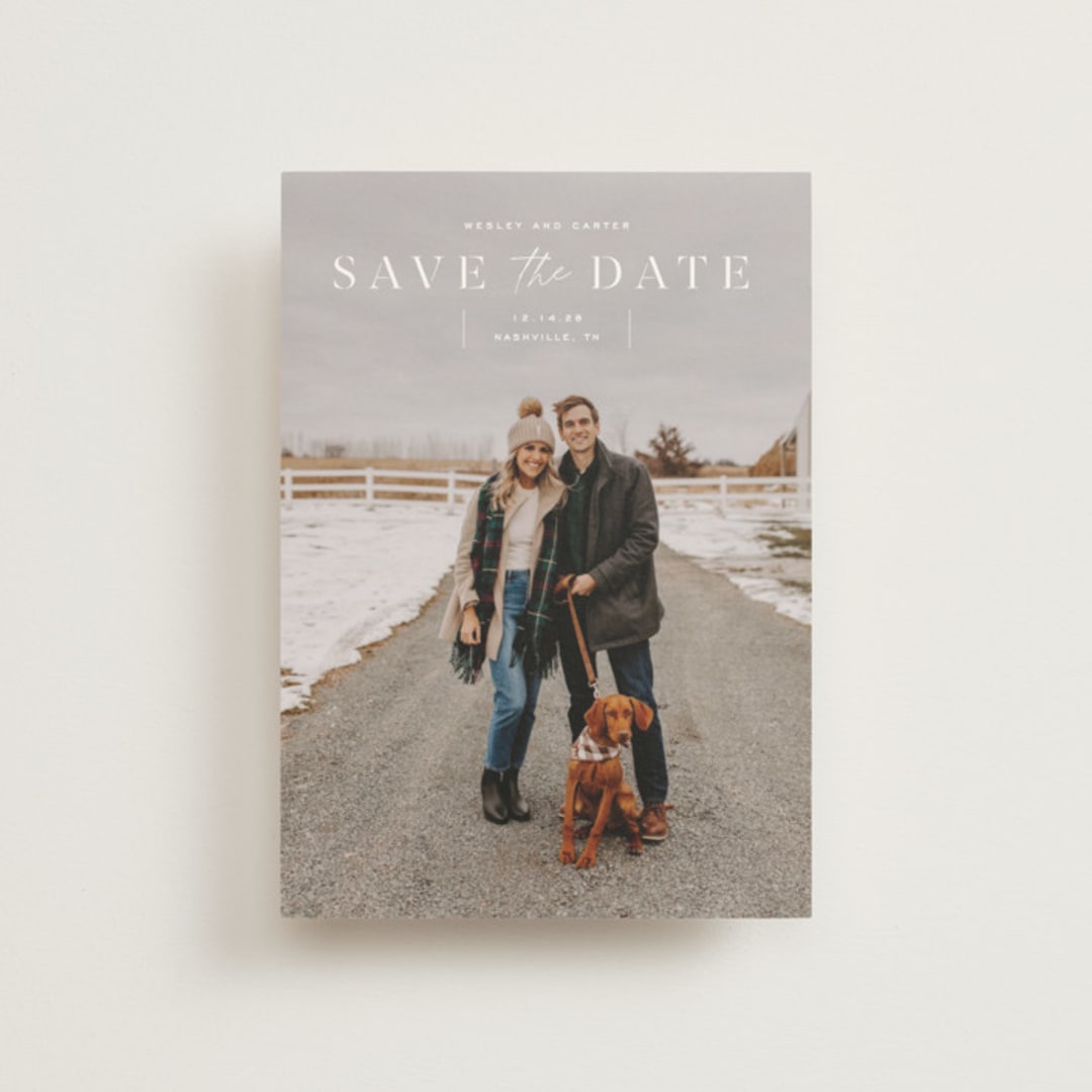 "modern stencil" - Save the Dates in Cloud by Sara Hicks Malone - Front