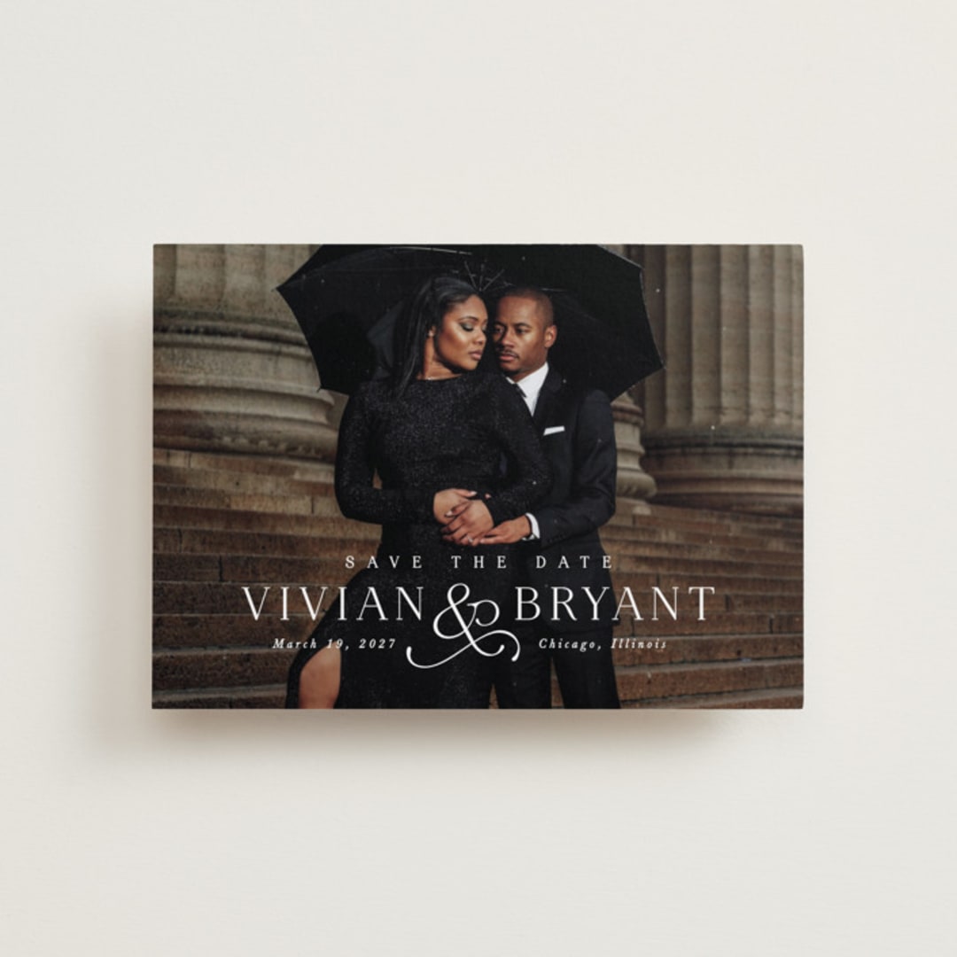 "And here we are" - Save the Dates in Marble by Lea Delaveris - Front