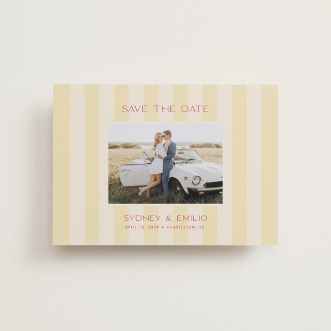 "palmetto" - Save the Dates in Lemon by Ellen Schlegelmilch - Front