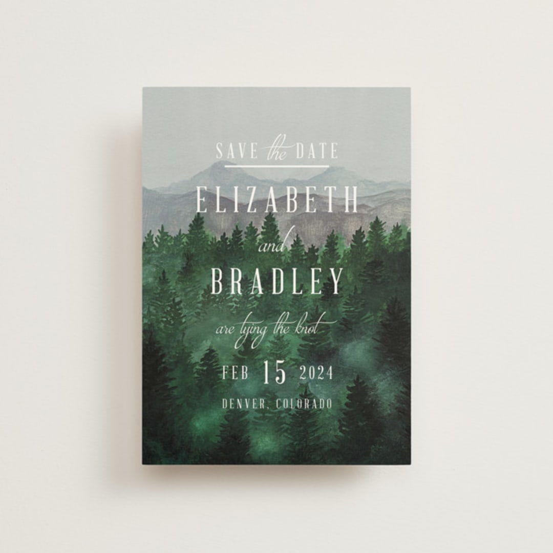 "Adventure Awaits" - Save the Dates in Smoke by Elly - Front