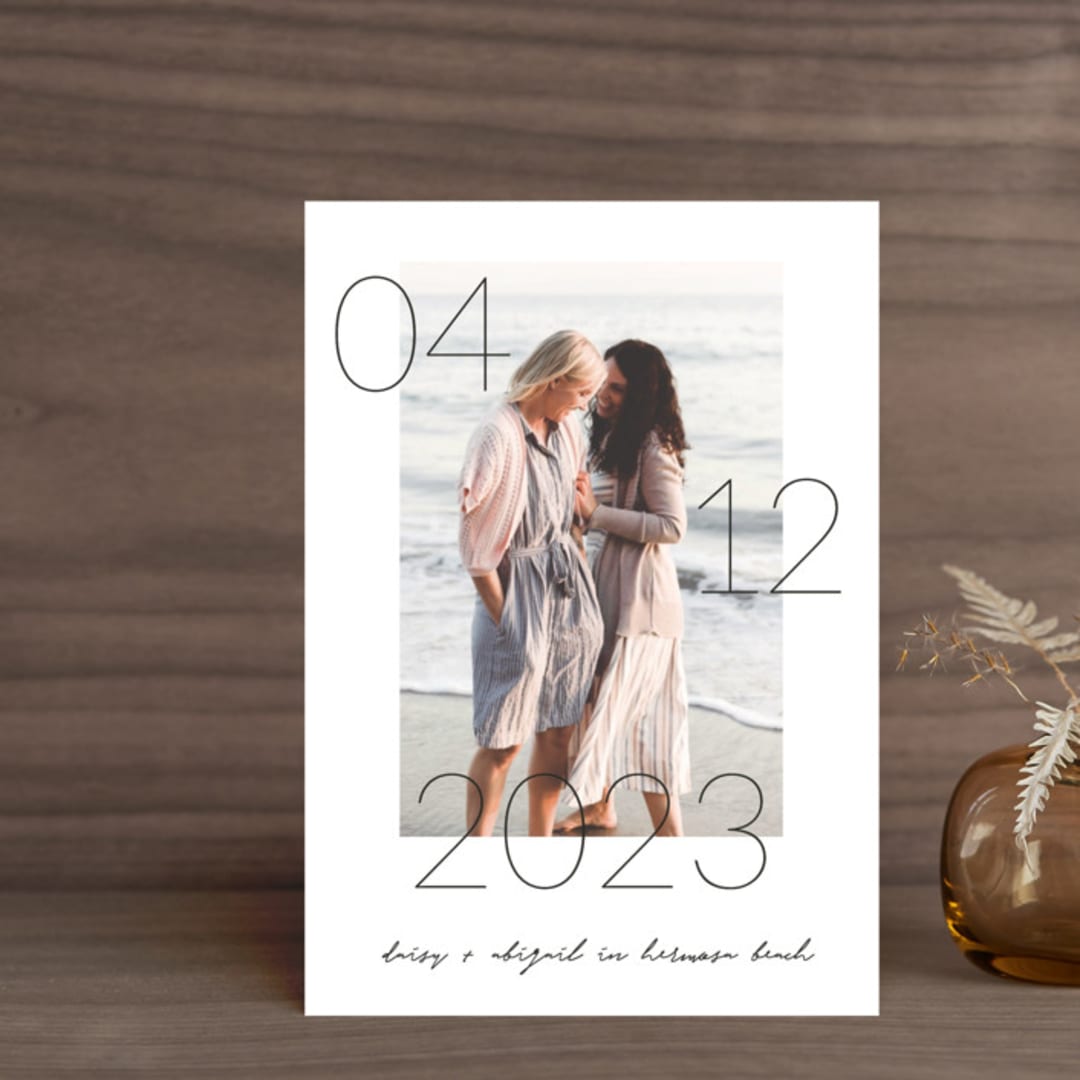 "Lucky Date" - Save the Dates in Snow by Simona Camp - Front