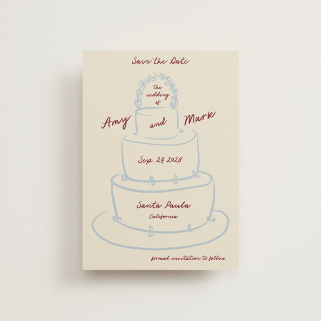 "Cake" - Save the Dates in Chiffon by Ani Somi - Front