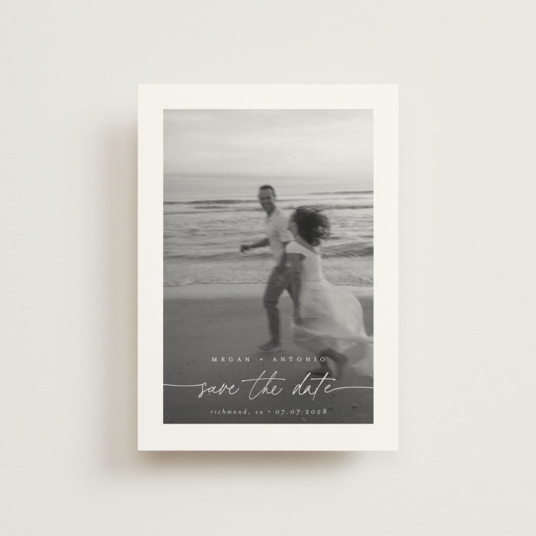 "Gaussian" - Save the Dates in Ivory by Pippa Shaw - Front