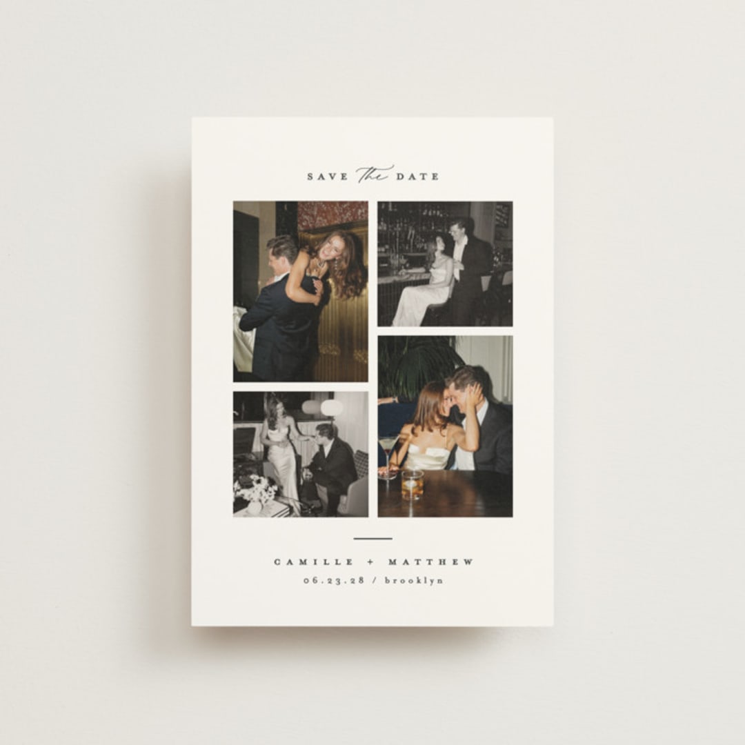 "Boucle" - Save the Dates in Ink by Kristie Kern - Front