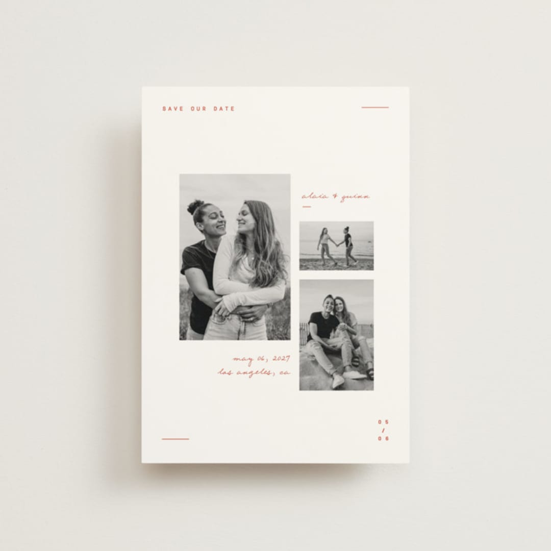 "Alaia" - Save the Dates in Verona Sunset by Blustery August - Front