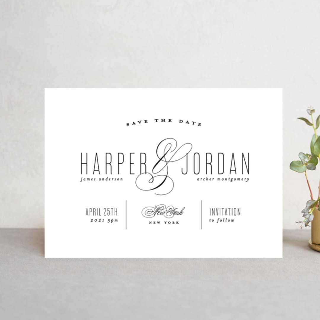 "Scripted Ampersand" - Save the Dates in Midnight by Roxy Cervantes - Front
