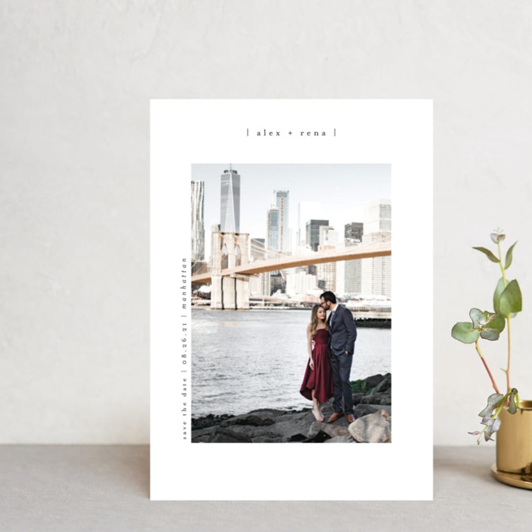 "Cityscape" - Save the Dates in Onyx by Faith Dorn - Front
