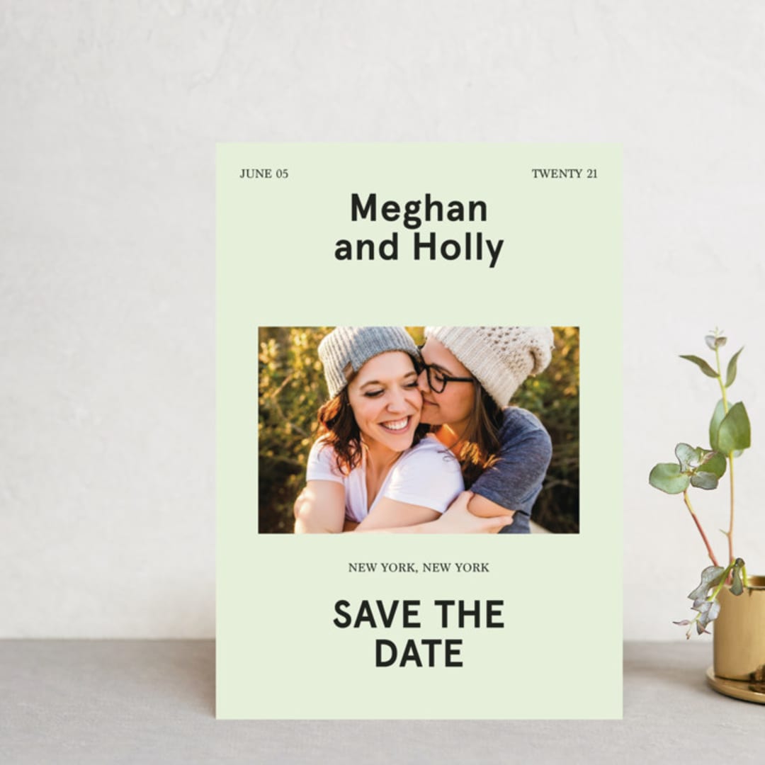 "Booklet" - Save the Dates in Fern by Jack Knoebber - Front