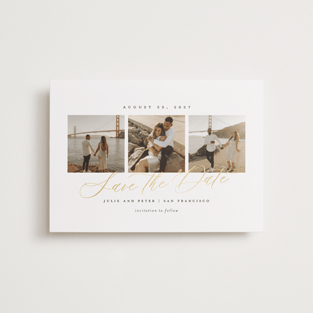"Topside" - Save the Dates in Pearl by Sarah Brown - Front