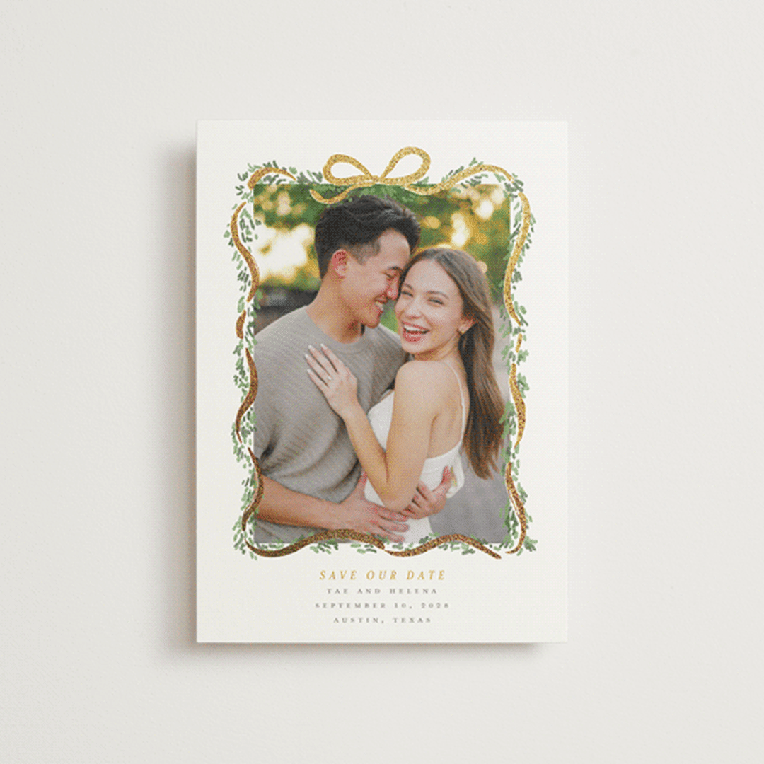 "Ribbonly Frame" - Save the Dates in Butter by Itsy Belle Studio - Front