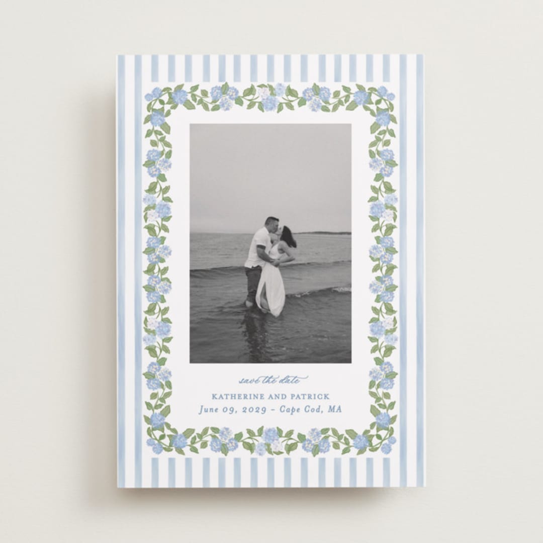 "Pillowy border" - Save the Dates in Ocean by Creo Study - Front