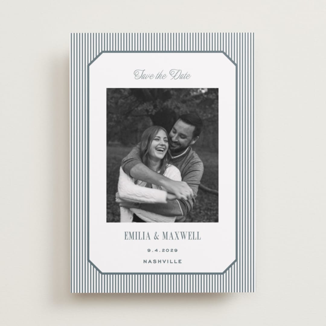 "Modern Stripes" - Save the Dates in Capri by Emily Betts - Front