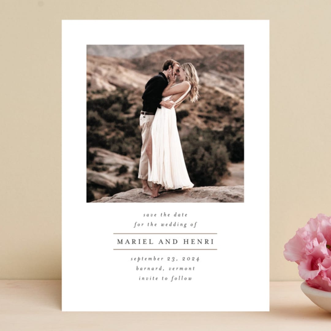 "Simplicity of Love" - Save the Dates in Snow by Chris Griffith - Front