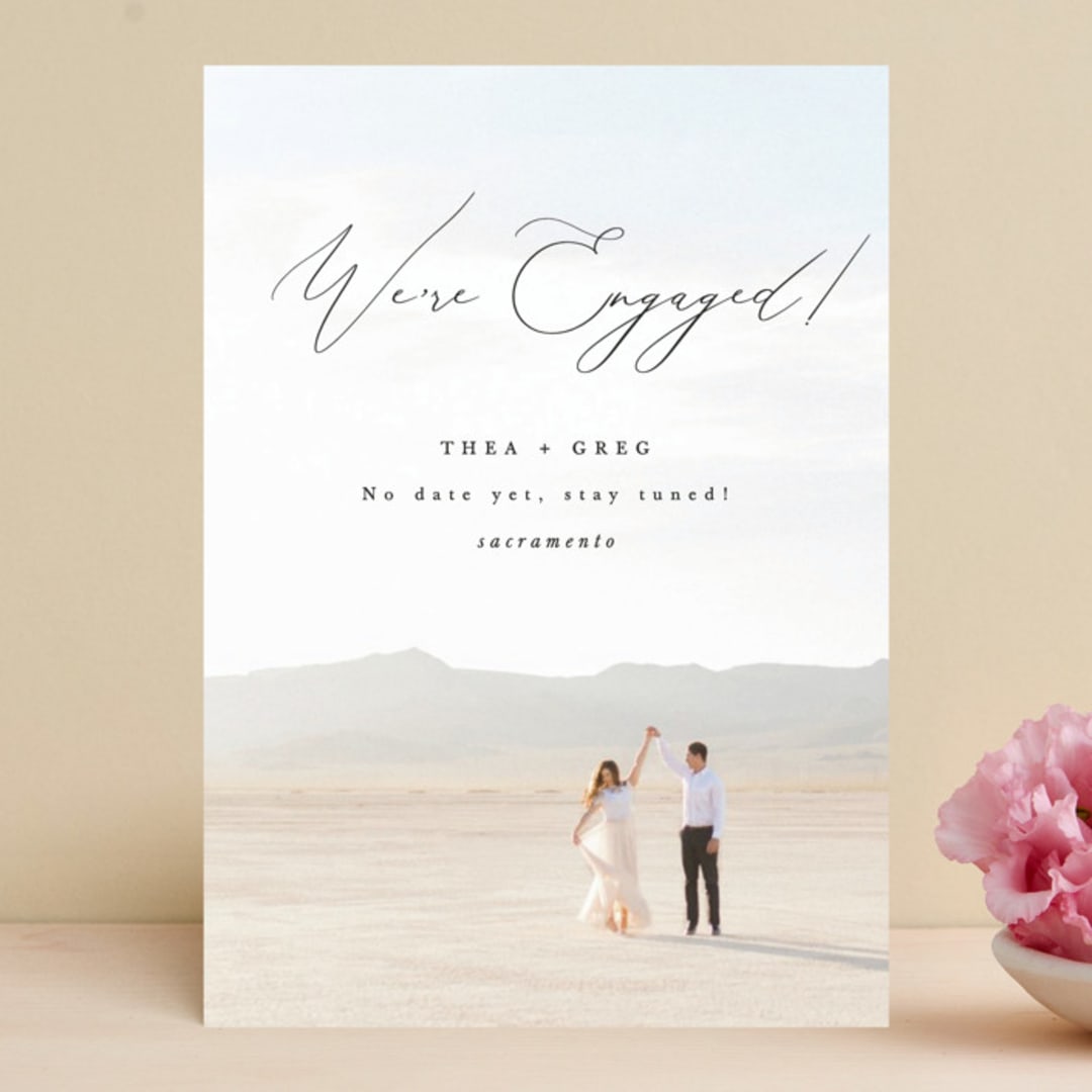"Enchantment" - Save the Dates in Graphite by Snow and Ivy - Front