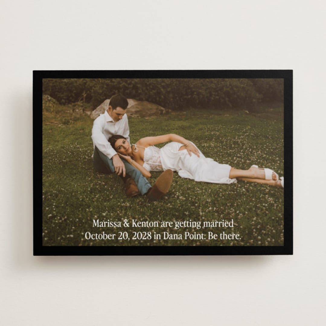 "Black Border" - Save the Dates in Coal by Becky Nimoy - Front