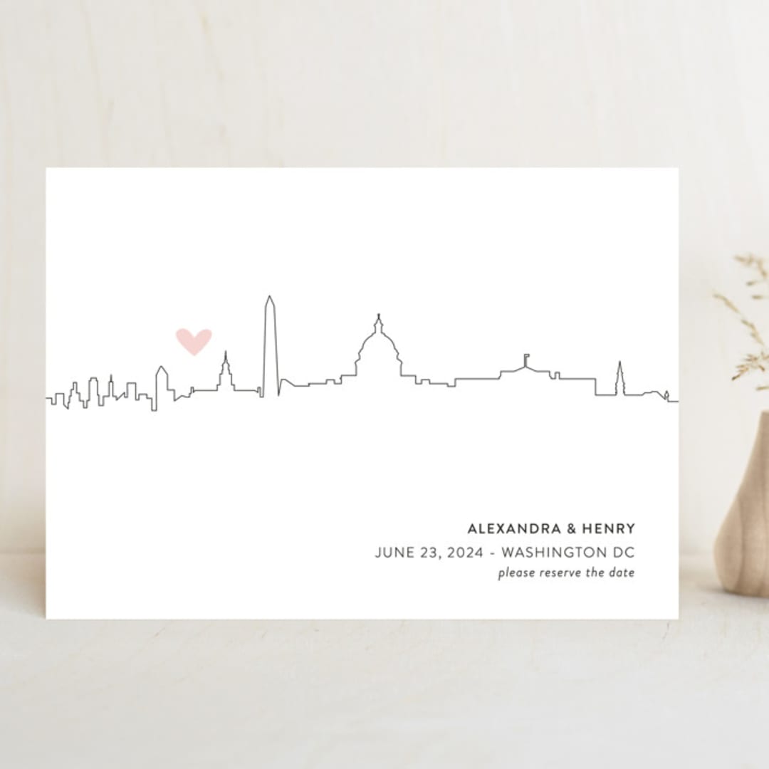 "Love in the City - Washington DC" - Save the Dates in Petal by Erin Deegan - Front