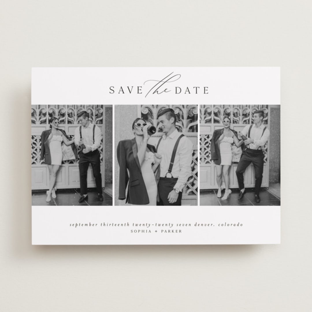"Scripted Multi" - Save the Dates in Dusk by Grace Kreinbrink - Front