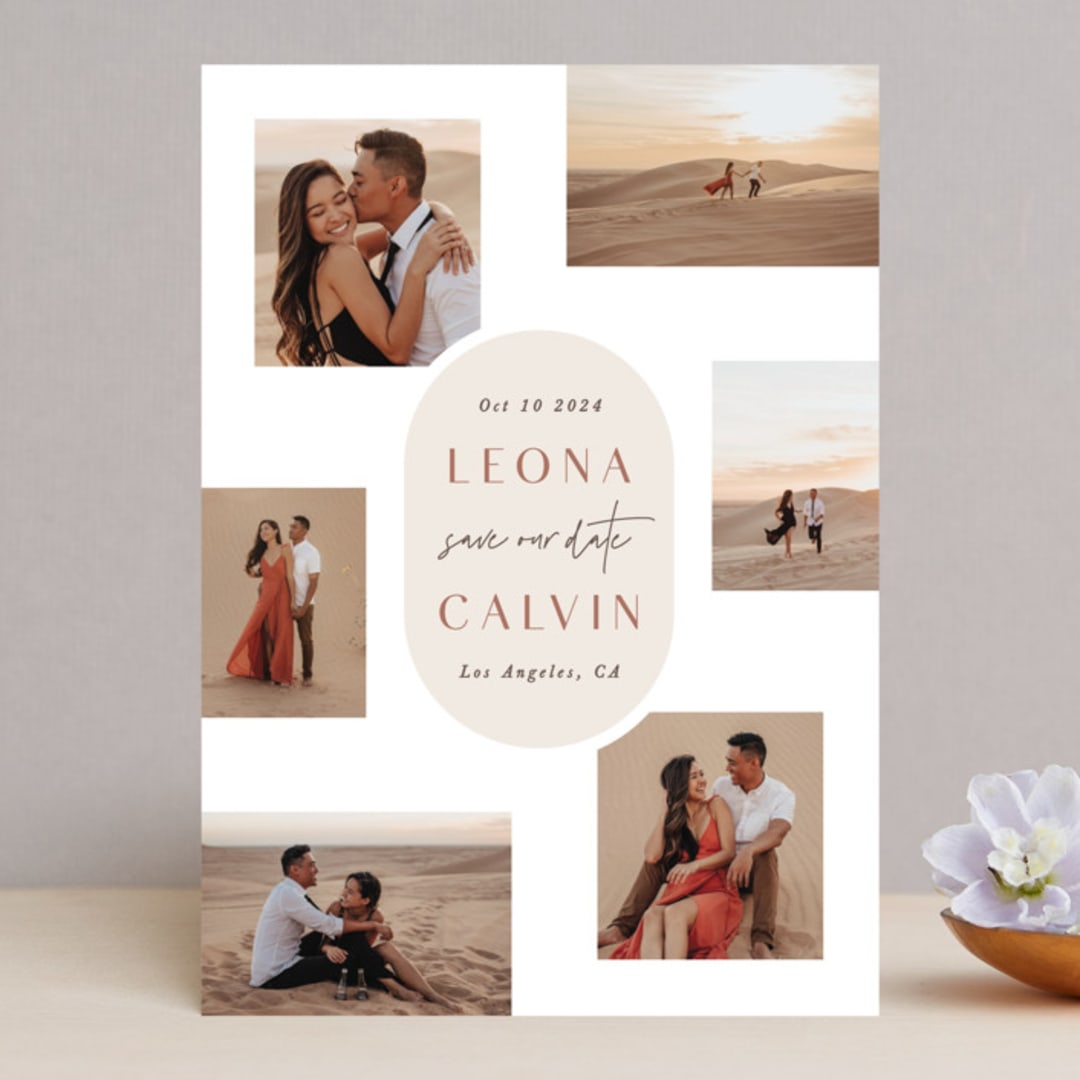 "Sixpence" - Save the Dates in Sand by Hooray Creative - Front