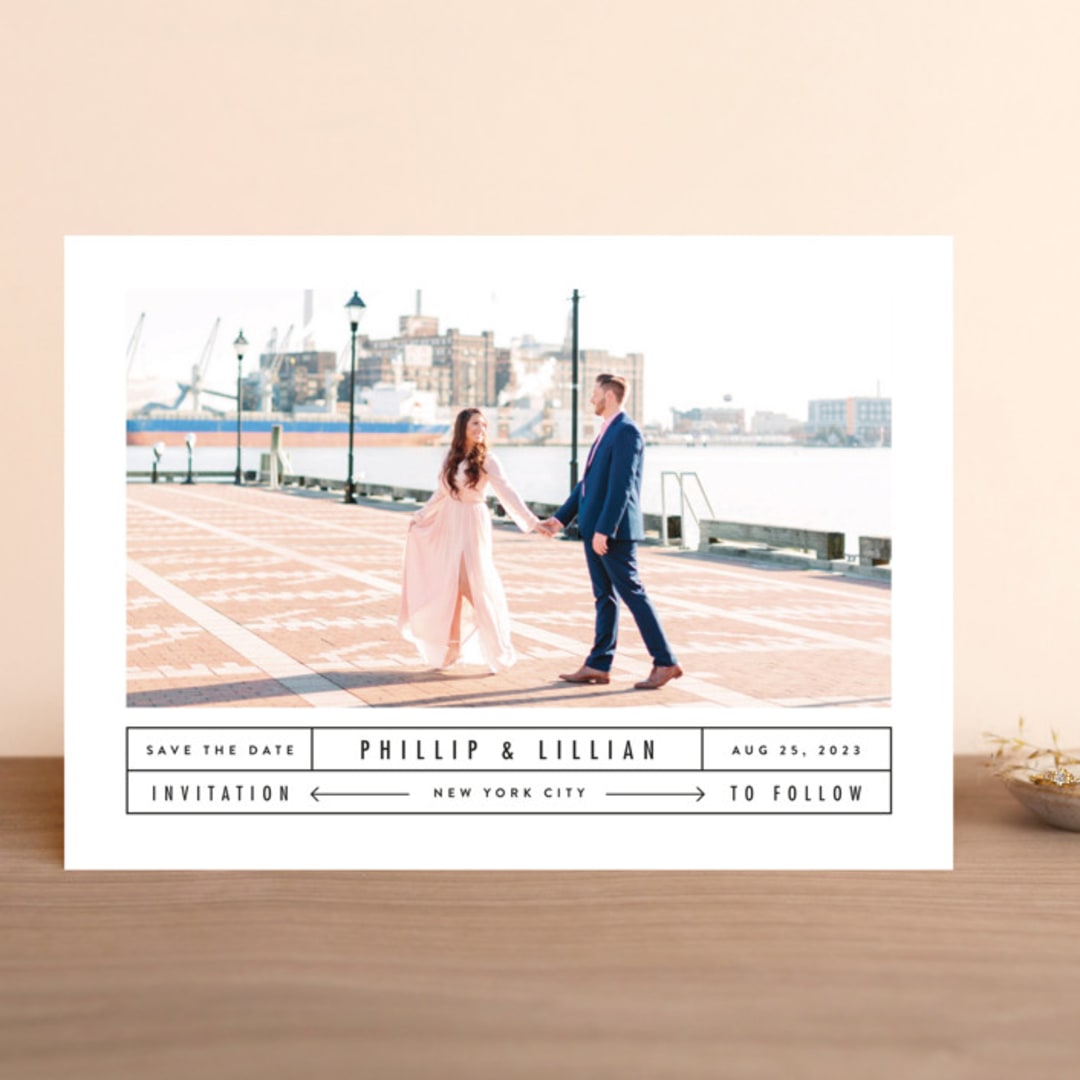 "Between the Lines" - Save the Dates in Blazer by Fine and Dandy Paperie - Front