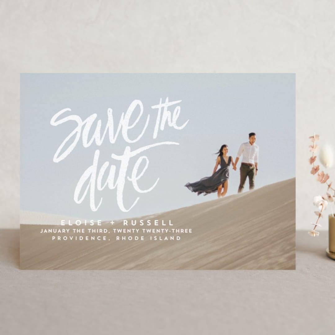 "Lovely Brush" - Save the Dates in Frost by Aspacia Kusulas - Front
