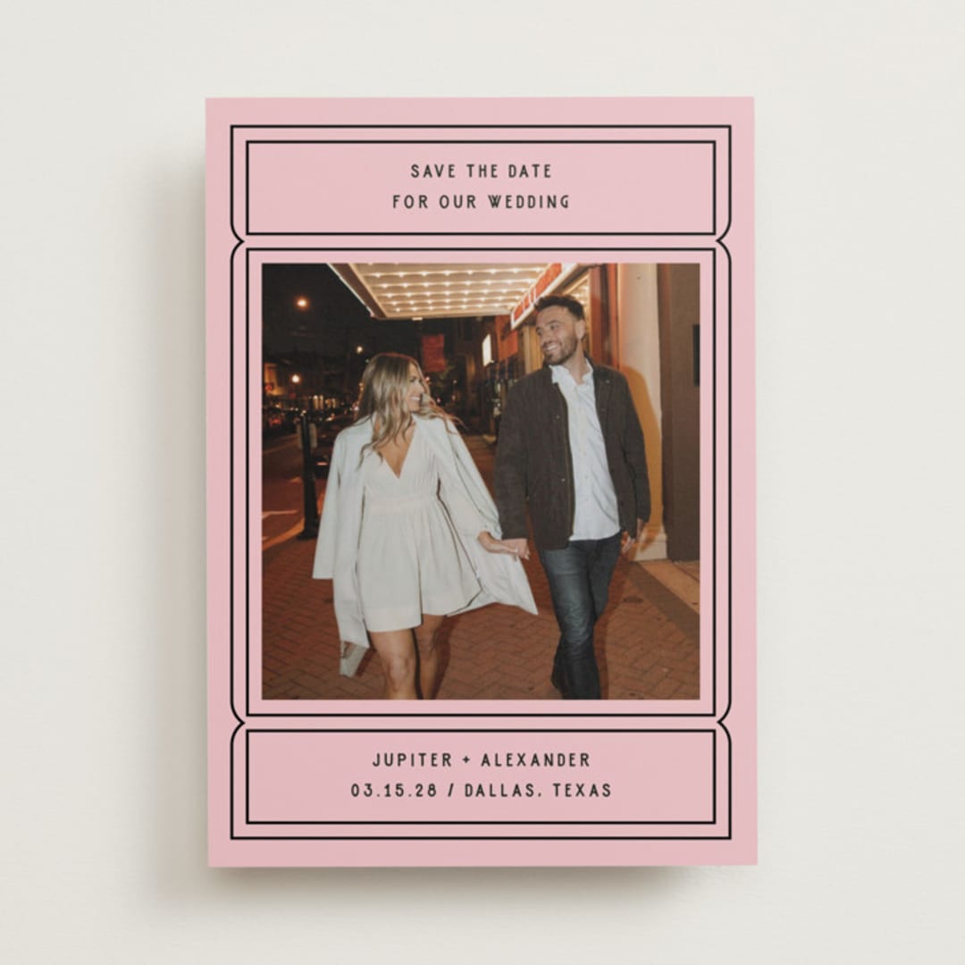 "Ticket" - Save the Dates in Gumdrop by Pati Cascino - Front