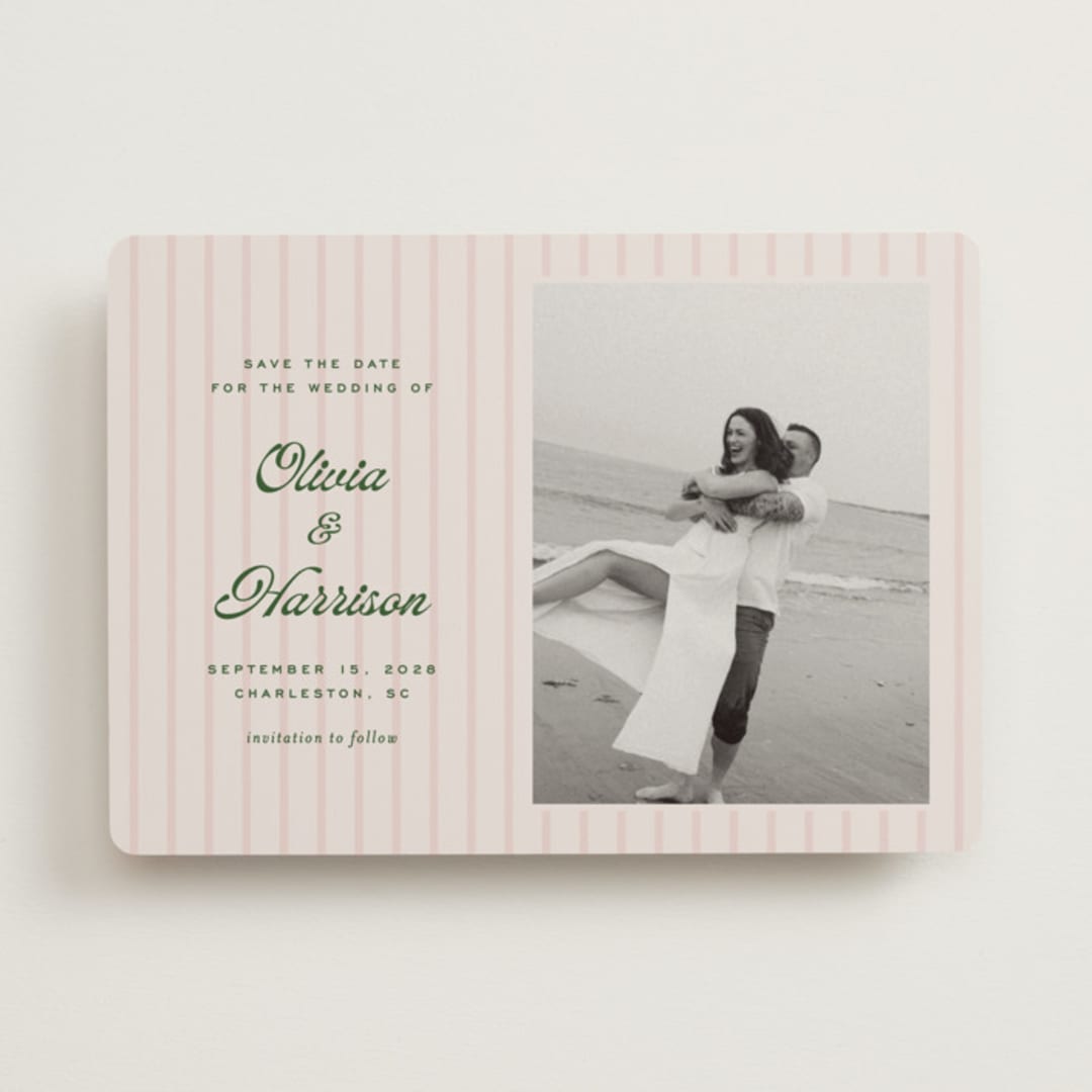 "harrison" - Save the Dates in Blush by Ellen Schlegelmilch - Front