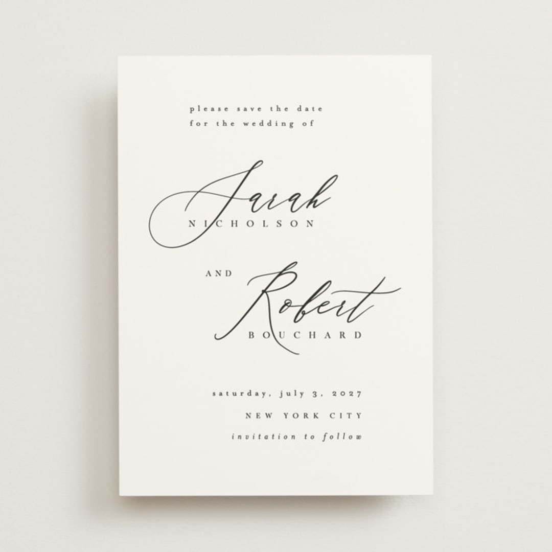 "Corison" - Save the Dates in Classic by Kelly Schmidt - Front