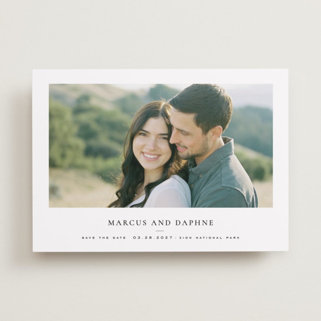 "Daisies" - Save the Dates in Ink by Wildfield Paper Co - Front