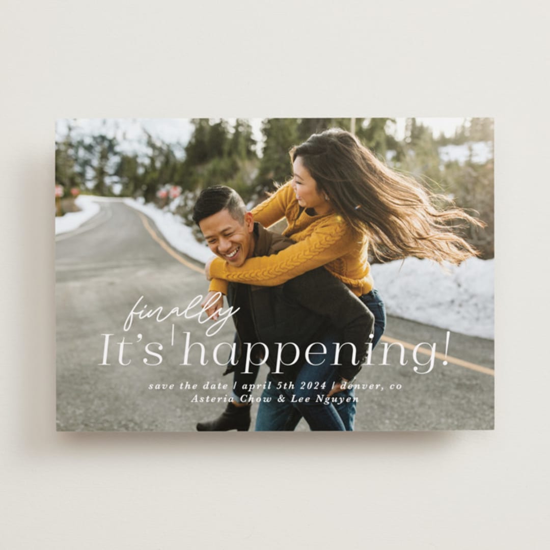 "finally!" - Save the Dates in Snow by Lori Wemple - Front
