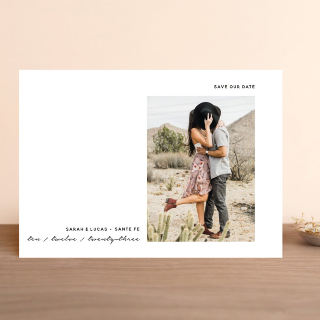 "Modern Mood" - Save the Dates in Snow by Susan Brown - Front