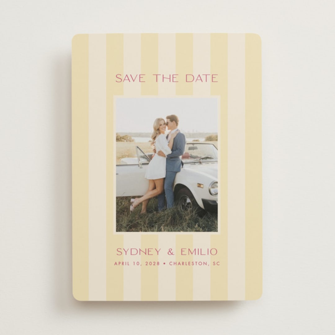"palmetto" - Save the Dates in Lemon by Ellen Schlegelmilch - Front