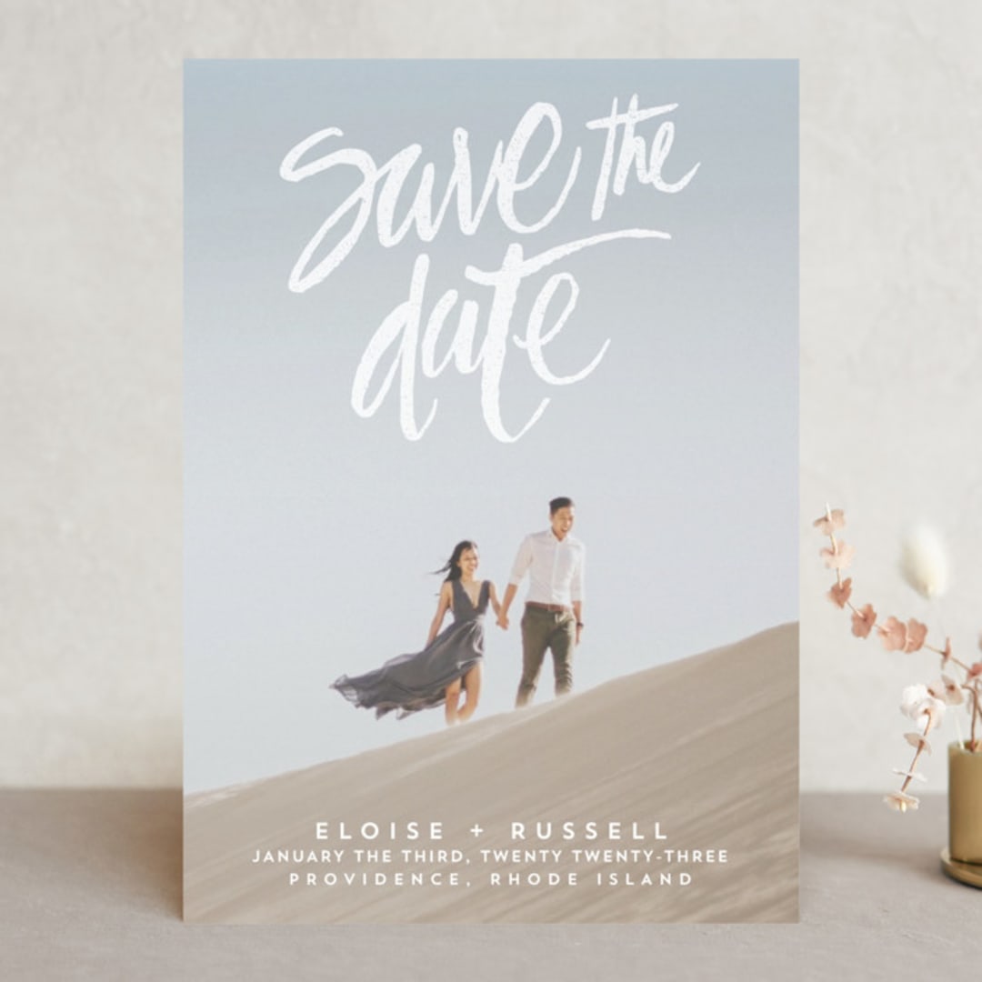 "Lovely Brush" - Save the Dates in Frost by Aspacia Kusulas - Front
