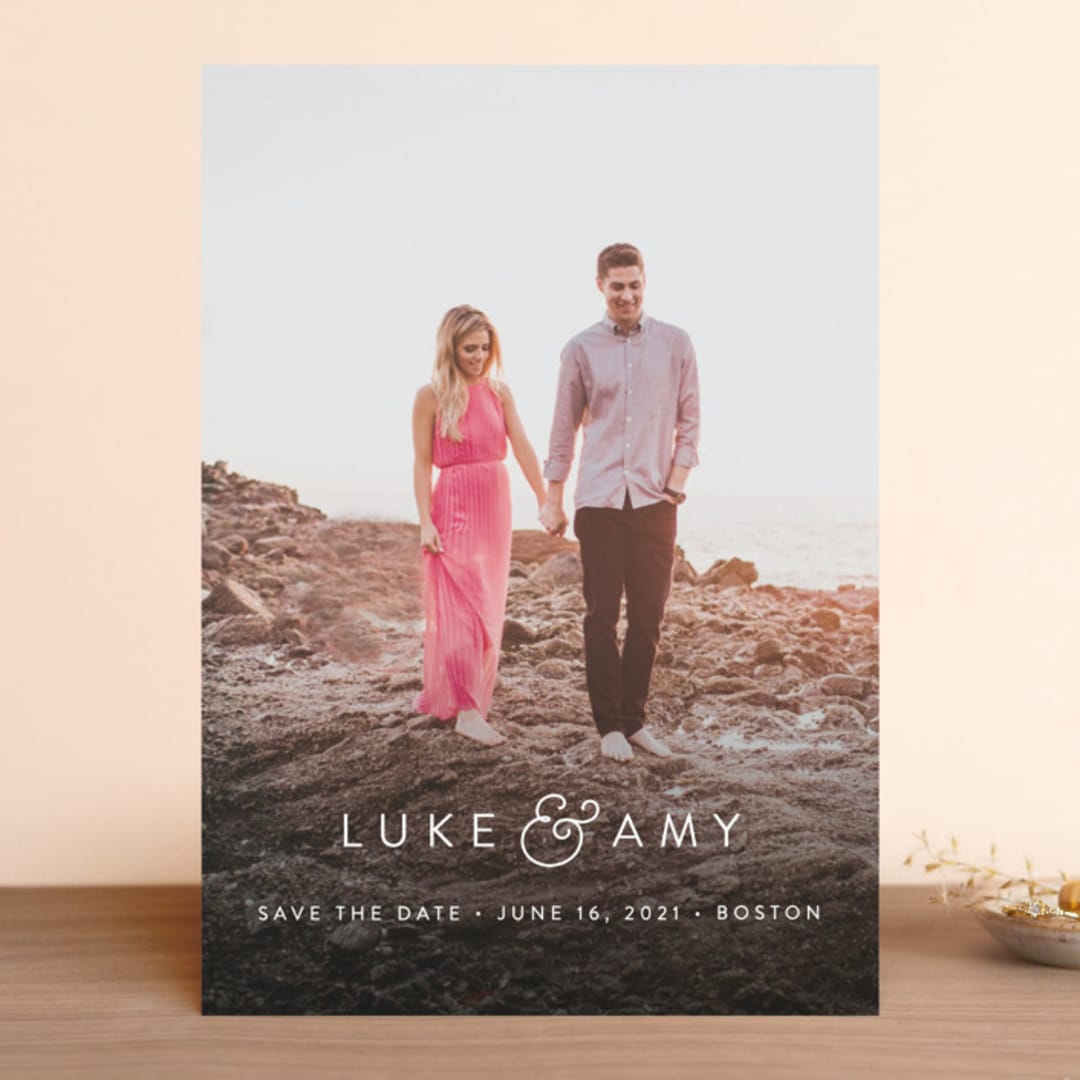 "Genteel" - Save the Dates in Mist by Sarah Curry - Front