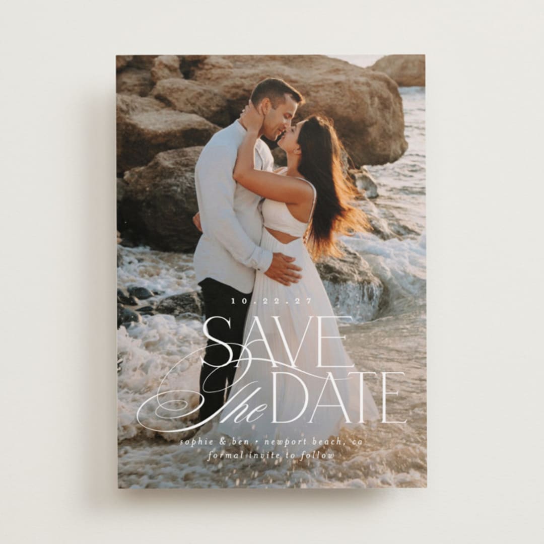 "Novella" - Save the Dates in Pearl by Brooke Chandler - Front