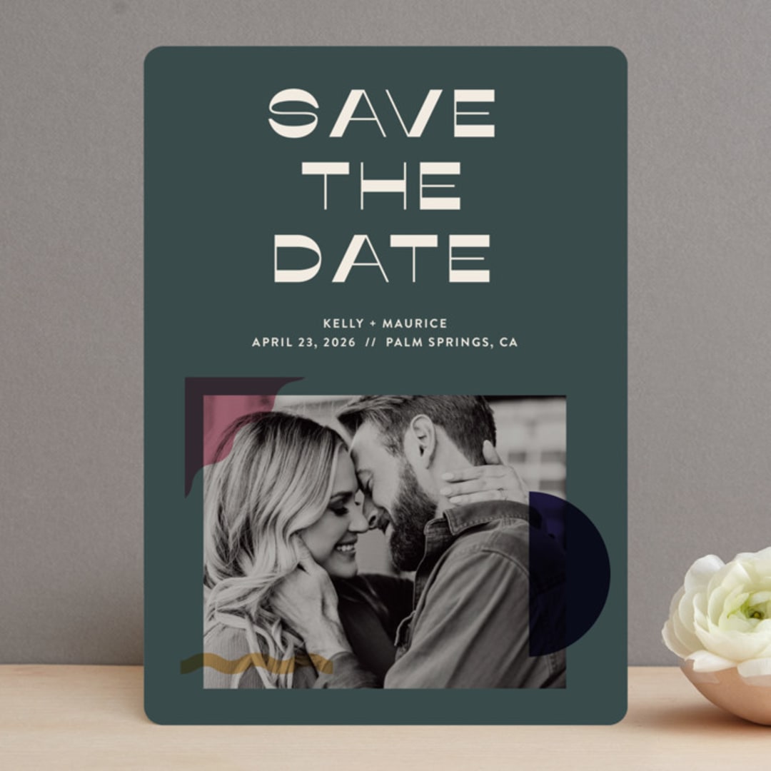 "Modern Love" - Save the Dates in Forest by Shari Margolin - Front