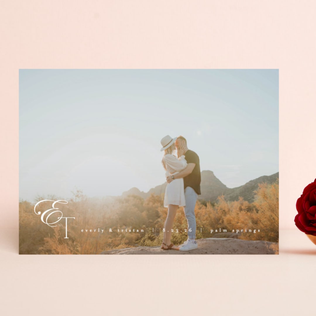 "Whispered" - Save the Dates in Quartz by Kristie Kern - Front