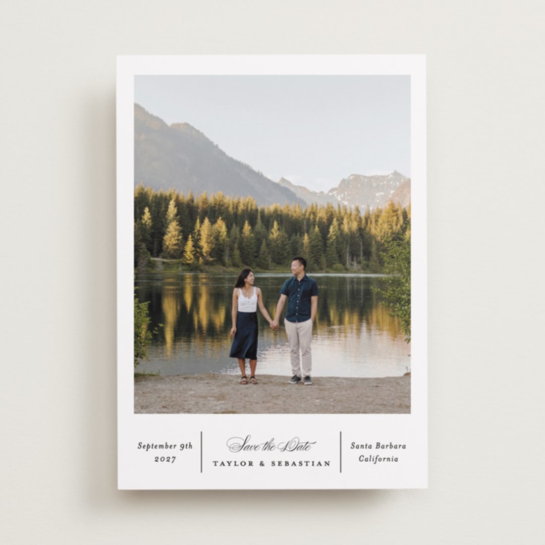 "Simple Columns" - Save the Dates in Alabaster by Erica Krystek - Front