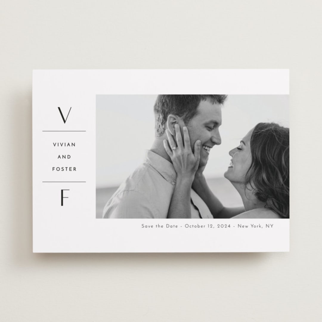 "Initial Attraction" - Save the Dates in Ebony by Kaydi Bishop - Front