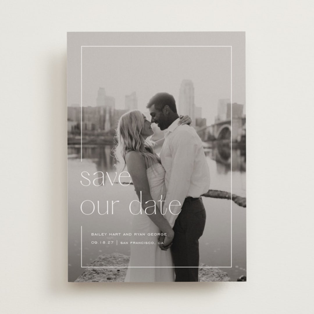 "In Frame" - Save the Dates in Lace by Sarah Cohn - Front