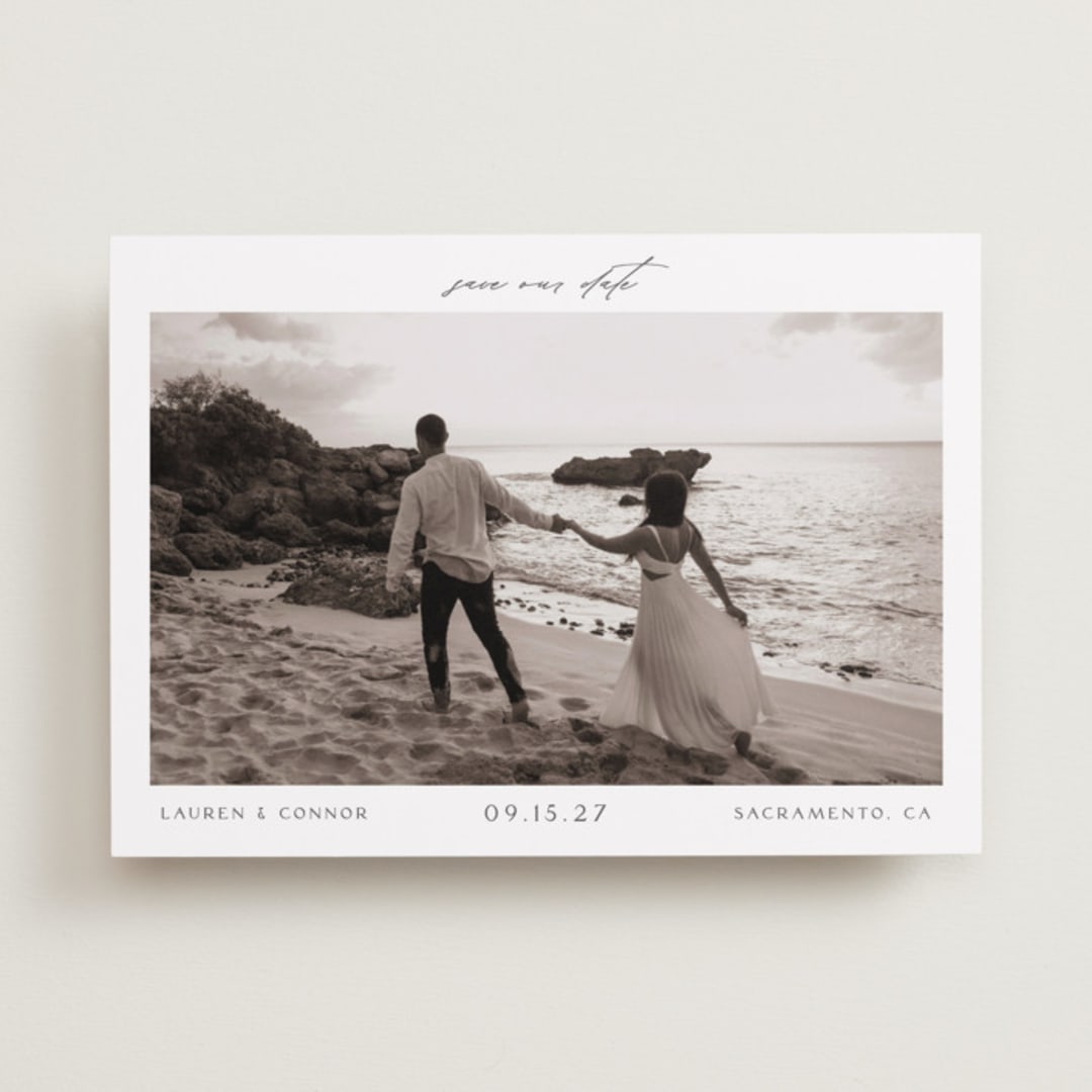 "Pano" - Save the Dates in Pearl by Nicole Walsh - Front